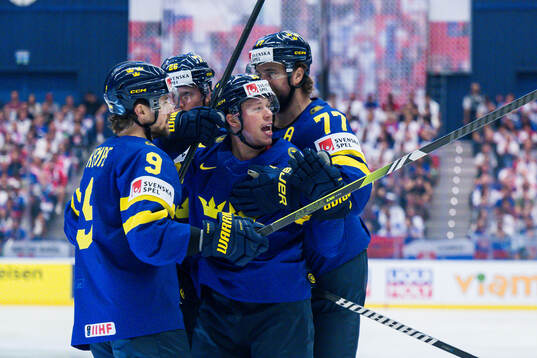 Lucas Raymond, Adrian Kempe, Rasmus Dahlin and Victor