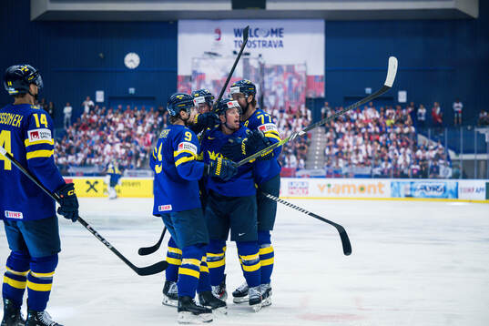 Lucas Raymond, Adrian Kempe, Rasmus Dahlin and Victor