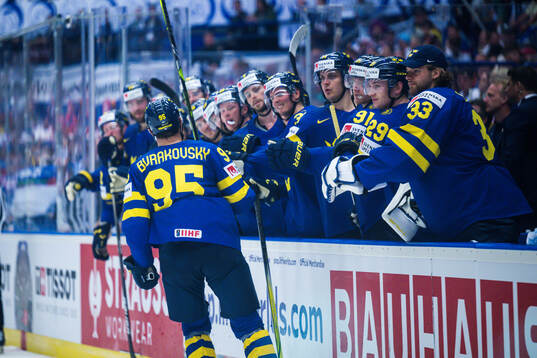André Burakovsky of Sweden celebrates