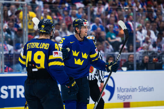 André Burakovsky of Sweden celebrates with Fabian
