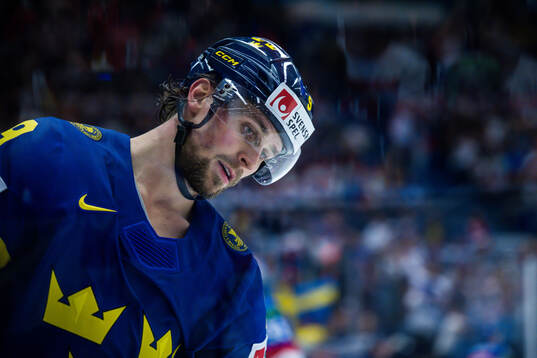 Adrian Kempe of Sweden looks dejected