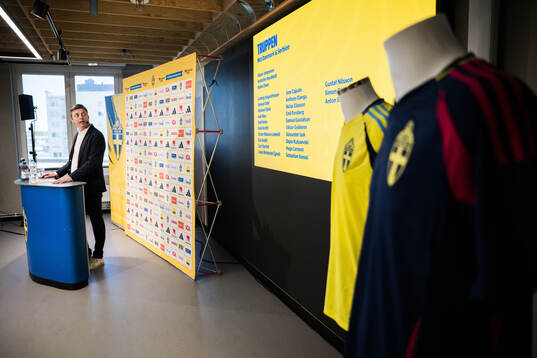 Head coach Jon Dahl Tomasson of the Swedish national