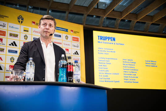 Head coach Jon Dahl Tomasson of the Swedish national