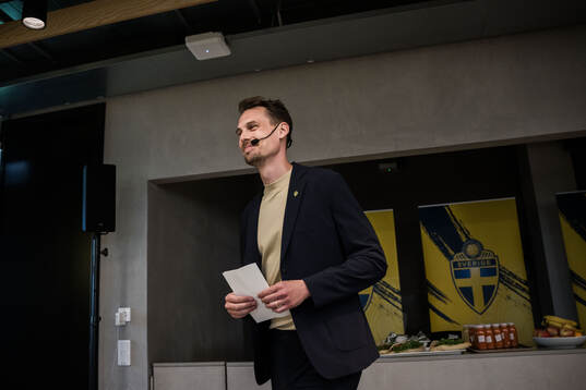 Head coach Daniel Bäckström of the Swedish under-21