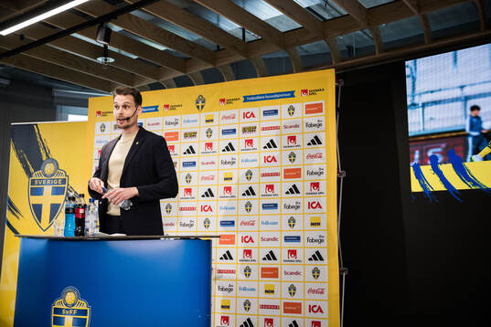 Head coach Daniel Bäckström of the Swedish under-21