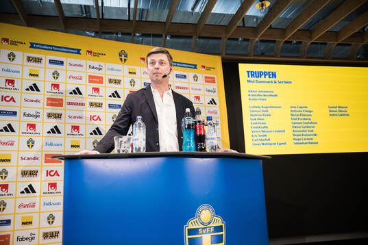 Head coach Jon Dahl Tomasson of the Swedish national
