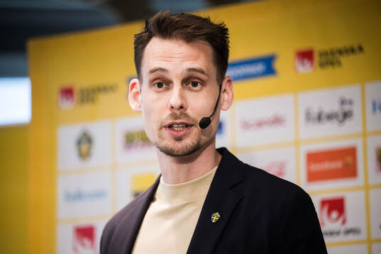 Head coach Daniel Bäckström of the Swedish under-21