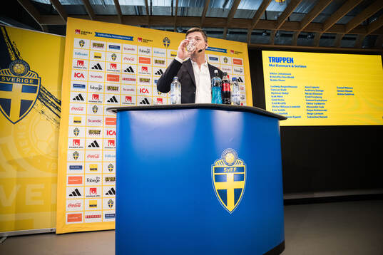Head coach Jon Dahl Tomasson of the Swedish national