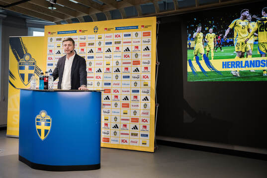 Head coach Jon Dahl Tomasson of the Swedish national