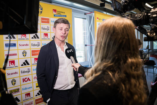 Head coach Jon Dahl Tomasson of the Swedish national