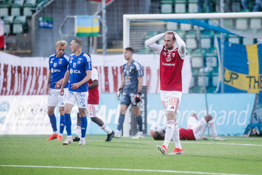 Sandvikens IFs Martin Springfeldt deppar
