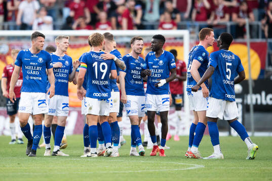 Trelleborgs spelare jublar
