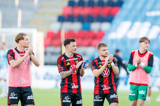 Östersunds Mykola Musolitin jublar