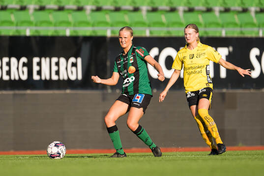 Varbergs BoISs Moa Ivarsson och Elfsborgs Hanna Jiozon