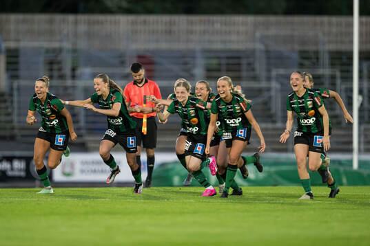 Varbergs spelare jublar