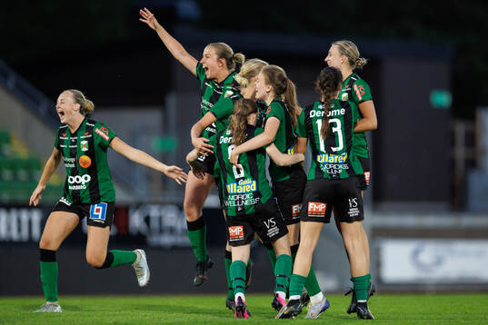Varbergs BoISs spelare jublar