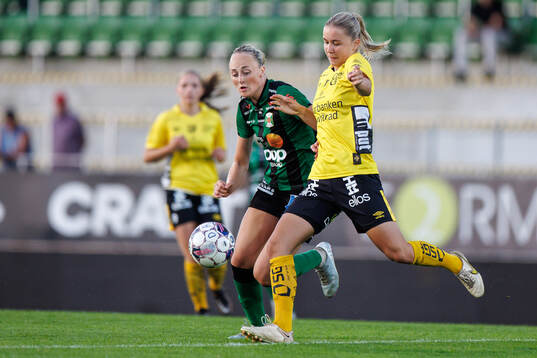Varbergs BoISs Lilly Borgman och Elfsborgs Alice Broman