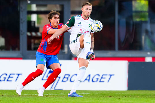 Helsingborgs Thomas Pauck Rogne och Skövde AIKs Stefan
