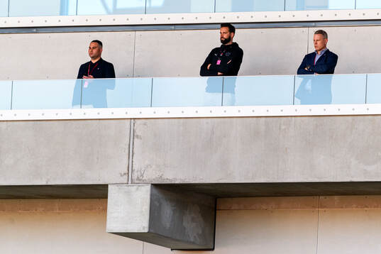 Helsingborgs klubbchef Reda Chahrour, sportchef Mikael