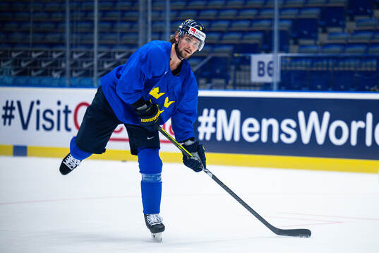 Adrian Kempe of Sweden at a practice session