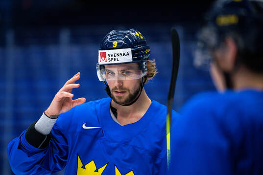 Adrian Kempe of Sweden at a practice session