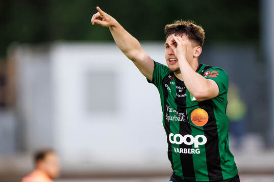 Varbergs Isak Bjerkebo jublar