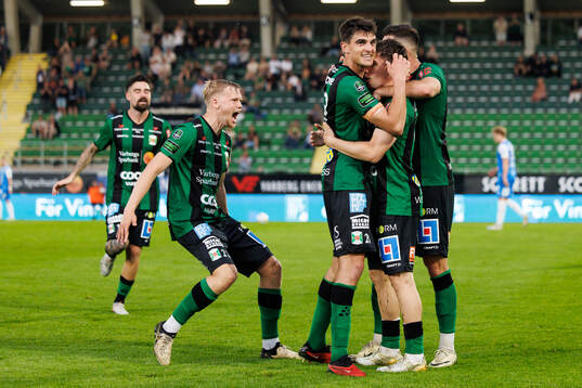 Varbergs spelare jublar
