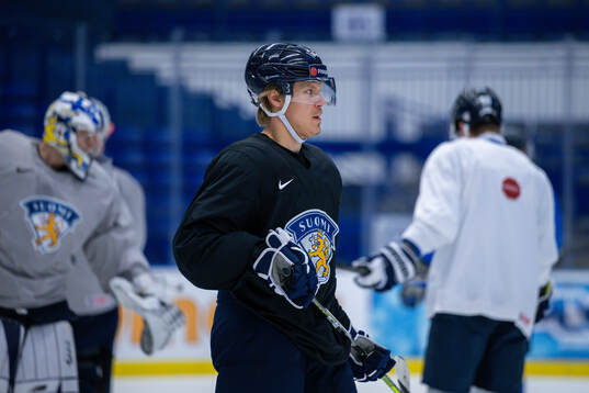 Mikael Granlund of Finland at a practice session