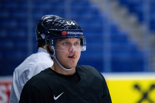 Mikael Granlund of Finland at a practice session