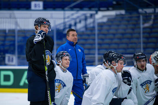 Mikael Granlund of Finland at a practice session