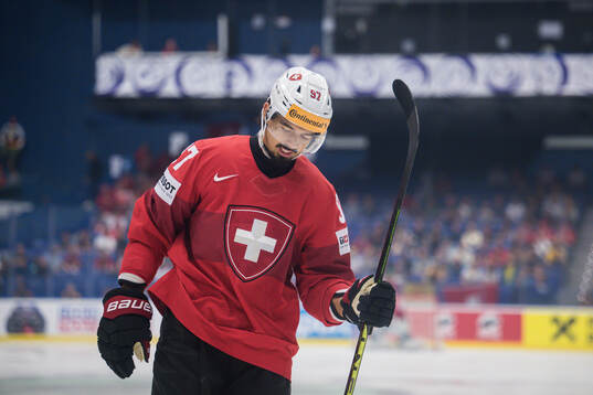 Jonas Siegenthaler of Switzerland looks dejected