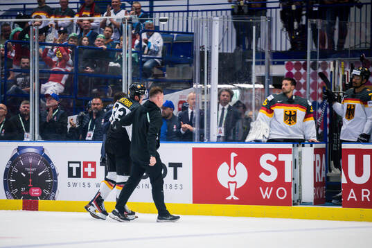 John Peterka of Germany injured