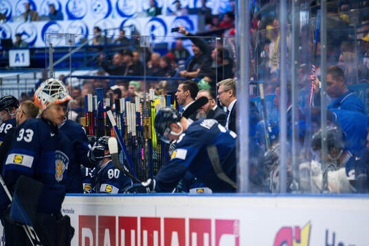 Head coach Jukka Jalonen of Finland looks dejected