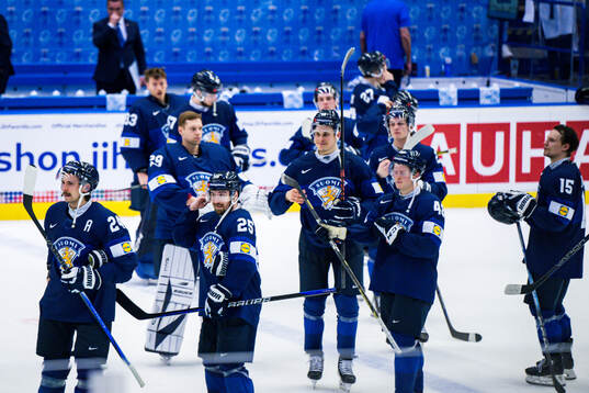 Players of Finland looks dejected