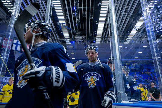 Liro Pakarinen of Finland looks dejected