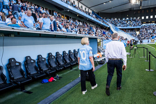 Carina Jönsson och Anders Pålsson, ordförande Malmö FF