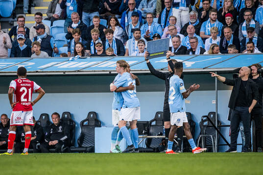 Malmö FFs Derek Cornelius och Nils Zätterström