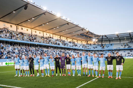Malmö FFs spelare jublar