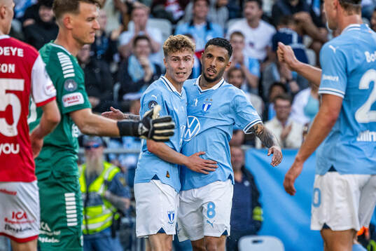 Malmö FFs Hugo Bolin och Sergio Pena