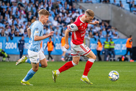 Malmö FFs Hugo Bolin och Kalmars Jonathan Ring