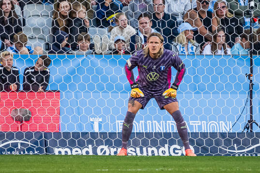 Malmö FFs målvakt Johan Dahlin