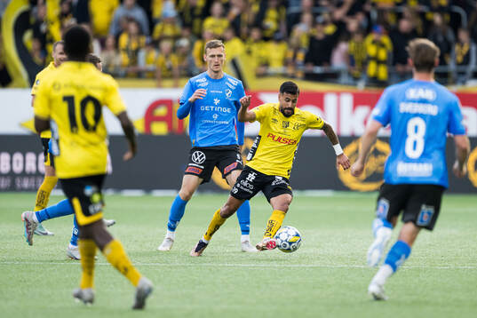 Halmstads Viktor Granath och Elfsborgs Rami Kaib