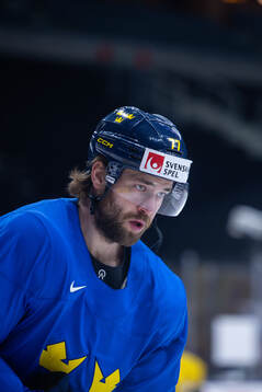 Victor Hedman of Sweden at a practice session