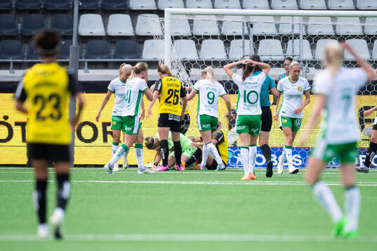 Häckens målvakt Jennifer Falk har ont