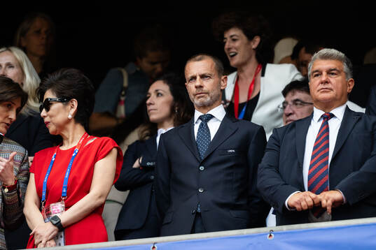 UEFA president Aleksander Ceferin in the stands