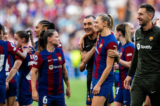 Fridolina Rolfö of Barcelona celebrates