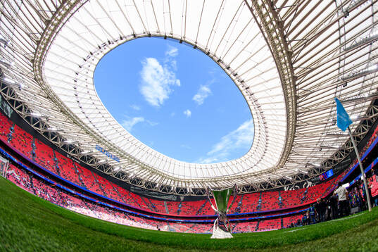 Interior view of Estadio de San Mames with the UEFA Women's