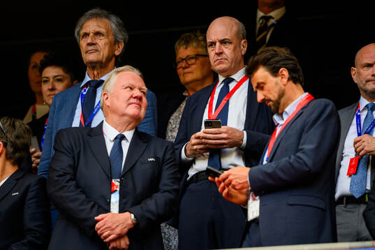 Karl-Erik Nilsson, vice president of UEFA and Fredrik