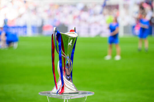 The UEFA Women's Champions League trophy