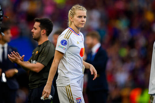 Ada Hegerberg of Lyon looks dejected
